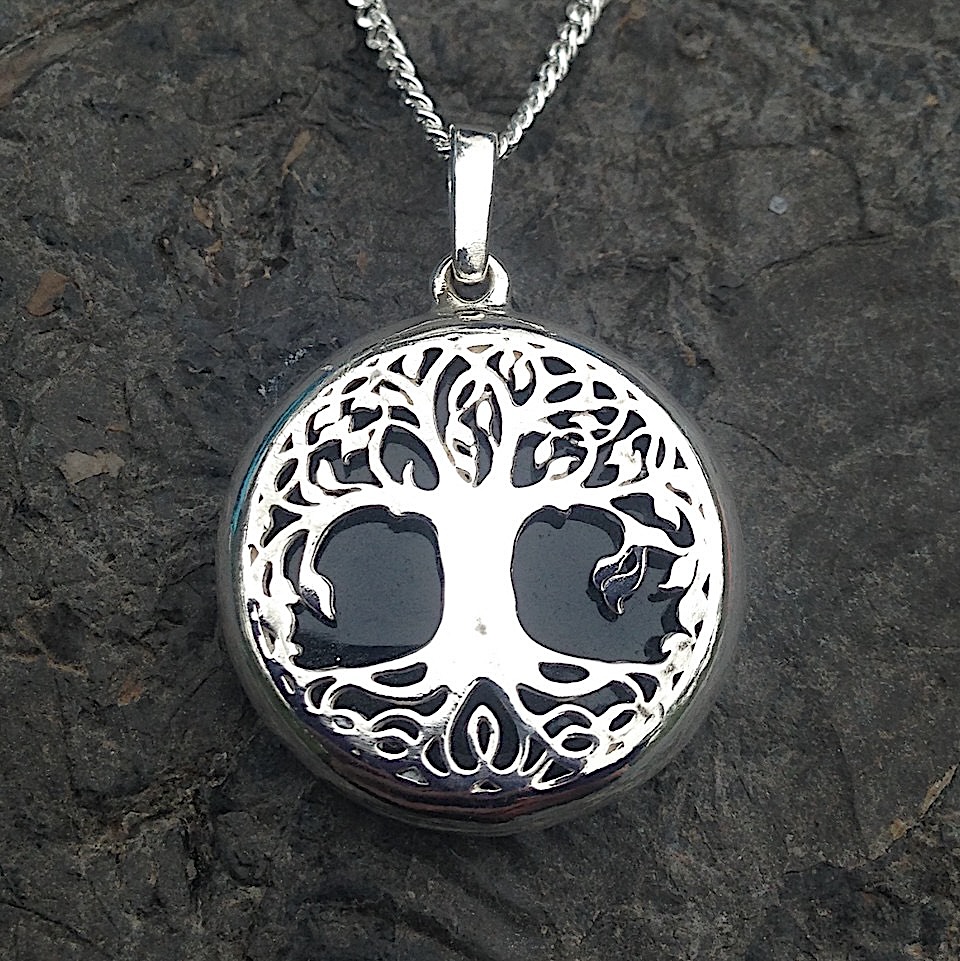 Whitby Jet tree of life necklace